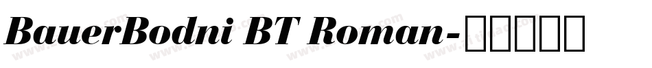 BauerBodni BT Roman字体转换